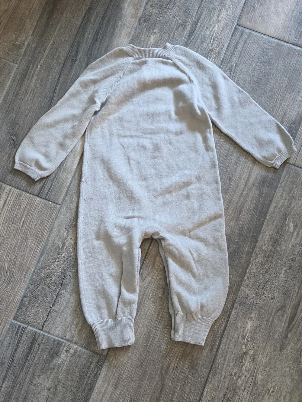 GAP Baby EUC 18-24 Months Gray Polar Bear Sweater One-Piece Romper